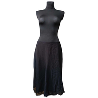 Spódnica Długa Maxi Stylowa Wygodna Wiskoza Czarny 44