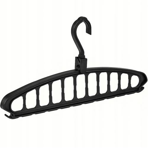 Wieszak na Ubrania Oszczędzający Miejsce TSG-186 Czarny 10 sekcji na Arena.pl