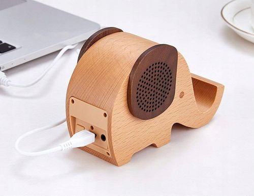 GŁOŚNIK BLUETOOTH 4.0 DREWNIANY SŁONIK STOJAK na Arena.pl