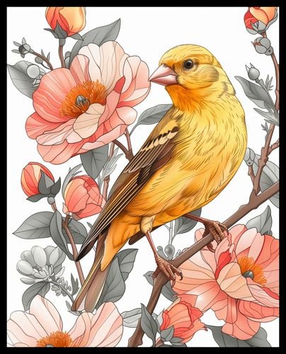 Plakat 40x50cm Wiosenny Śpiewaczek na Arena.pl