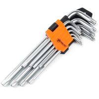 ZESTAW KLUCZY IMBUSOWYCH TORX KLUCZ IMBUSOWY IMBUS T10-T50 9szt DŁUGIE