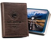 duży, pionowy portfel męski ze  skóry naturalnej - peterson