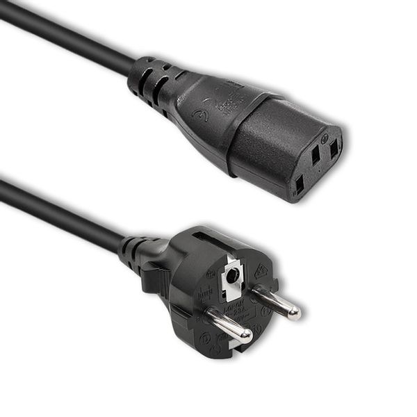 Qoltec Kabel zasilający SCHUKO/C13 | 1.8m zdjęcie 1