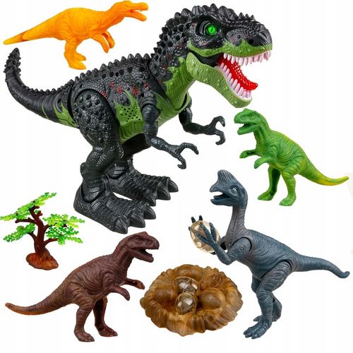 DINOZAUR T-REX INTERAKTYWNY ZIELONY FIGURKA RYCZĄCY CHODZĄCY ZNOSI JAJKA XL na Arena.pl