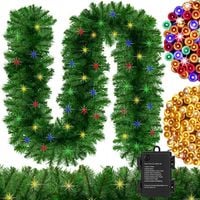 GIRLANDA ŚWIĄTECZNA SZTUCZNA 3M DELUX GĘSTA PIĘKNA JAK ŻYWA + LAMPKI 50LED