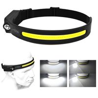 Czołówka - COB + LED, czujnik ruchu, mocny akumulator