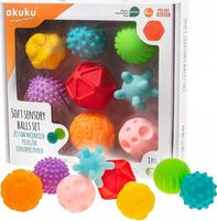 AKUKU PIŁECZKI SENSORYCZNE SENSORKY 0M+ 8szt 0452