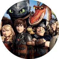 Opłatek na tor Smok Jak wytresować Smoka Postać Bajka Urodziny