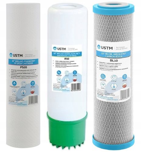 WKŁADY DO FILTRA WODY NA CAŁY DOM 3 STOPNIOWEGO PS20 IR BL10 Zestaw na Arena.pl
