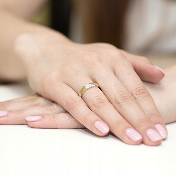 ZŁOTY PIERŚCIONEK pr. 585 SERCE Z CYRKONIAMI r.14 zdjęcie 3