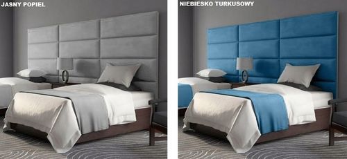 70X30 PANELE ŚCIENNE TAPICEROWANE WEZGŁOWIE WELUROWE 3D KING VELVET na Arena.pl