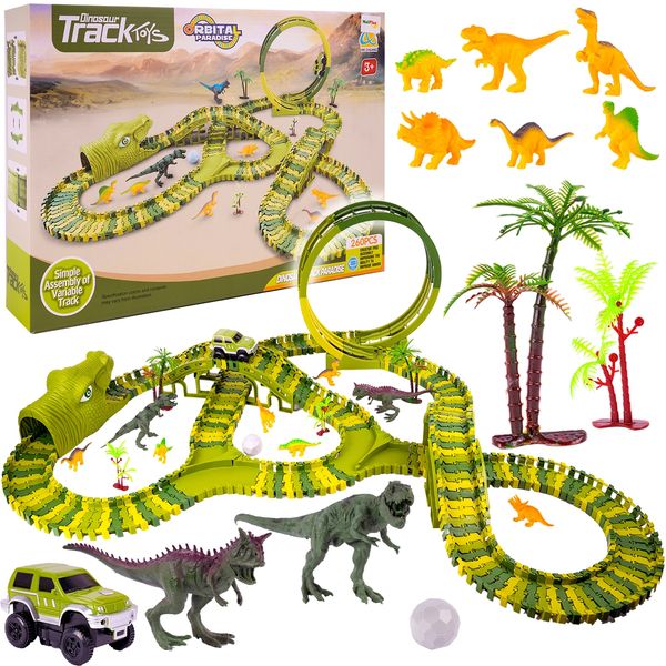 Mega Tor Wyścigowy Dinozaur Park Magic Track 260 elementów zdjęcie 1