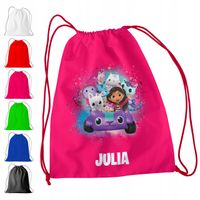 WOREK PLECAK SPORTOWY NA WF DLA DZIECI - KOCI DOMEK GABI + IMIĘ! GABBY DOLL