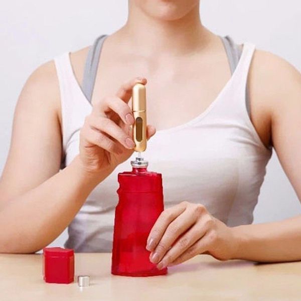 Atomizer podróżny do perfum 5ml dozownik czarny zdjęcie 2