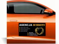 Magnes na samochód auto reklama magnetyczna 60x30 cm AGENCJA OCHRONY