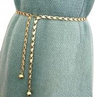 Złoty Łańcuch Pasek Do Sukienki Ozdobny Łańcuszek