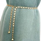 Złoty Łańcuch Pasek Do Sukienki Ozdobny Łańcuszek