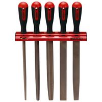zestaw pilników do metalu 250mm z wieszakiem  5szt. - l-128660107