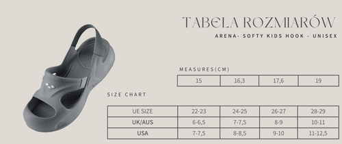 Klapki na basen dla dzieci Arena Softy Hook r.24-25 na Arena.pl