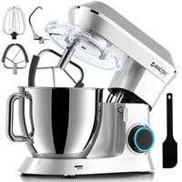 ROBOT KUCHENNY MIKSER PLANETARNY ZESTAW WIELOFUNKCYJNY SREBRNY 6,5L 2000W