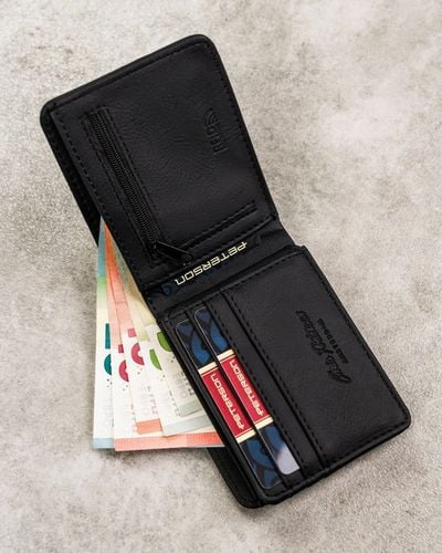 Portfel męski klasyczny poziomy RFID STOP mały kompaktowy prezent na Arena.pl