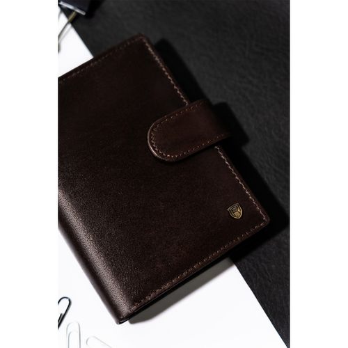 portfel męski na dokumenty z rfid w brązowym kolorze - rovicky na Arena.pl