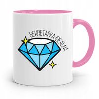 Kubek Różowy Prezent Dla Sekretarki Idealna Z Nadrukiem Ze Zdjęciem