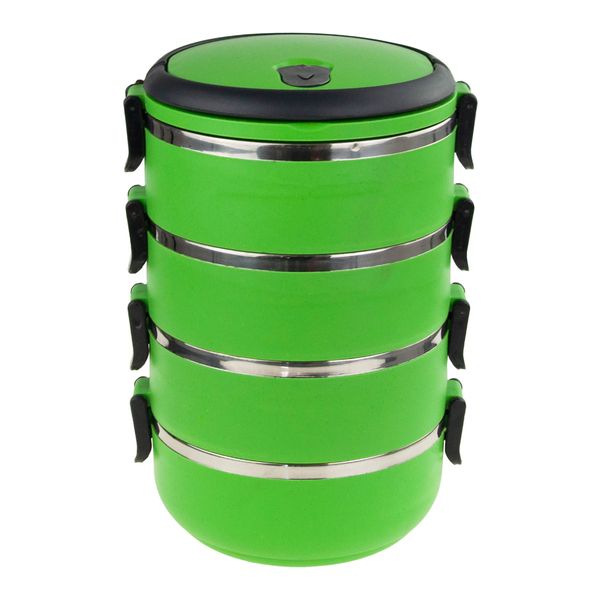 POJEMNIK NA ŻYWNOŚĆ MENAŻKA OBIADOWY LUNCH BOX 4 czesci 2,8L Termos zdjęcie 2