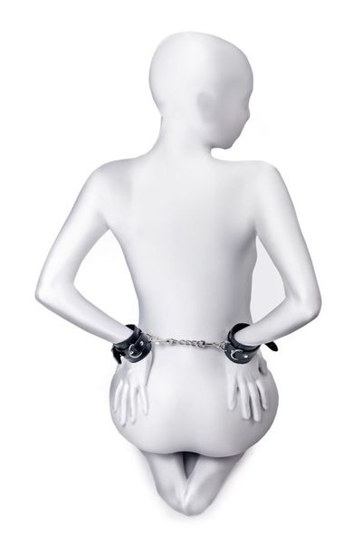 Anonymo Handcuffs, Pu Leather, Black zdjęcie 4