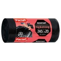 worki na śmieci 240l czarne 20szt big strong paclan