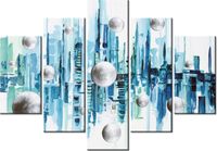 105CM 150CM OBRAZ 5 ELEM MIASTO ZE SNU DRUK