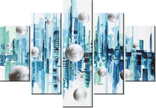 105CM 150CM OBRAZ 5 ELEM MIASTO ZE SNU DRUK na Arena.pl