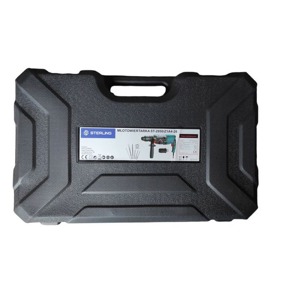 MŁOTOWIERTARKA WIERTARKA MŁOT UDAROWY 2950W SDS+ DUŻY ZESTAW WIERTEŁ 11ele zdjęcie 5