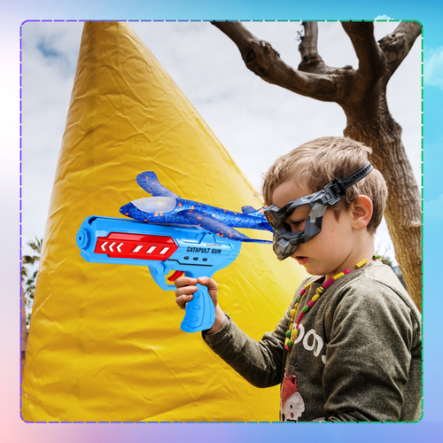 samolot z wyrzutnią szybowiec styropian rzutka zabawka pistolet led na Arena.pl