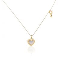 naszyjnik stal chirurgiczna serce złoty nst1279