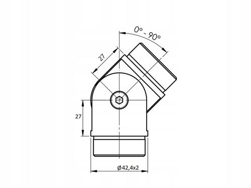 KOLANO PRZEGUBOWE DLA RURY Ø42,4x2,0MM, SZLIF NIERDZEWNE na Arena.pl