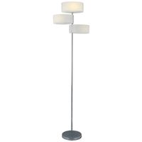 LAMPA podłogowa DRS8006/3F 8C Elem metalowa OPRAWA stojąca chrom biała