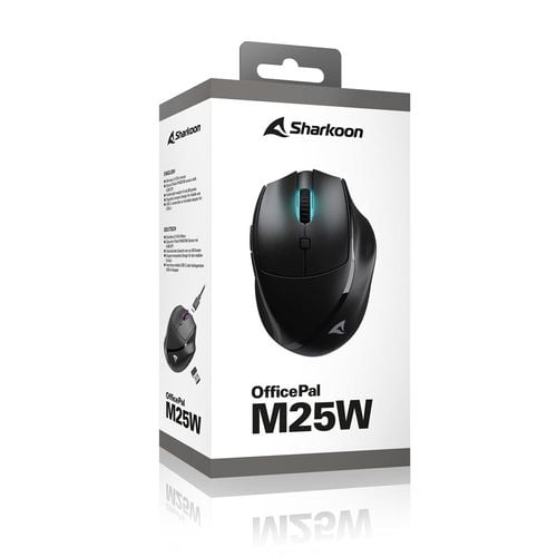 Myszka Sharkoon OfficePal M25W czarna na Arena.pl