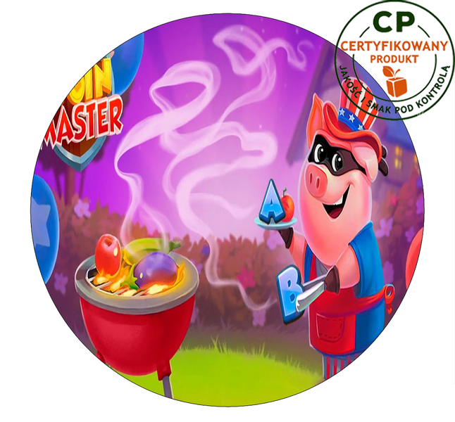 Opłatek na tort Coin Master zdjęcie 1