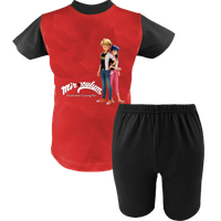 Krótka Piżama dziecięca Biedronka i Czarny Kot