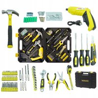 Zestaw narzędzi na prezent dla faceta + mini wkrętarka elektryczna do domu