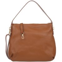 VERA PELLE torebka skórzana worek na ramię z paskiem V512 camel