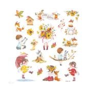 NAKLEJKI Z BROKATEM - LITTLE AUTUMN 19SZT DP CRAFT