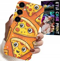 ETUI DO SAMSUNG GALAXY M55 5G - SŁODKIE UŚMIECHNIĘTE PIZZE CASE + SZKŁO