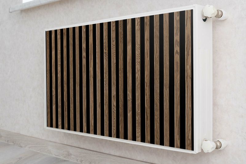 OSŁONA Magnetyczna Na Grzejnik LAMELE 3D Imitacja Drewna 110cm x 60cm zdjęcie 4