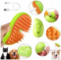 ELEKTRYCZNA SZCZOTKA NA PARE DLA PSA KOTA USB-C MASAŻER Nawilżająca Sierść