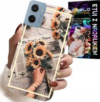 ETUI DO MOTOROLA E15 / G05 - KWIATISTY WZÓR SŁONECZNIK SŁONECZNIKI