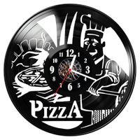 Zegar ścienny z płyty winylowej Pizza 1086.14
