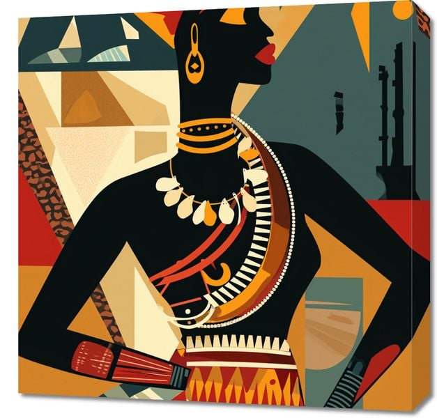 Obraz 60x60cm Afrykańska Mozaika zdjęcie 1