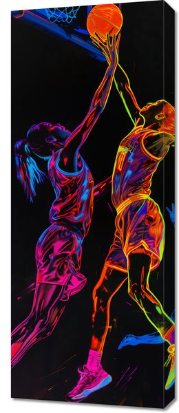 Obraz 40x100cm Mecz W Kosza zdjęcie 1